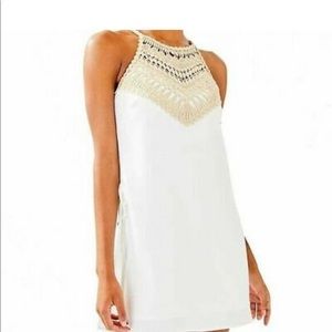 Lilly Pulitzer Pearl Romper Resort White and Gold